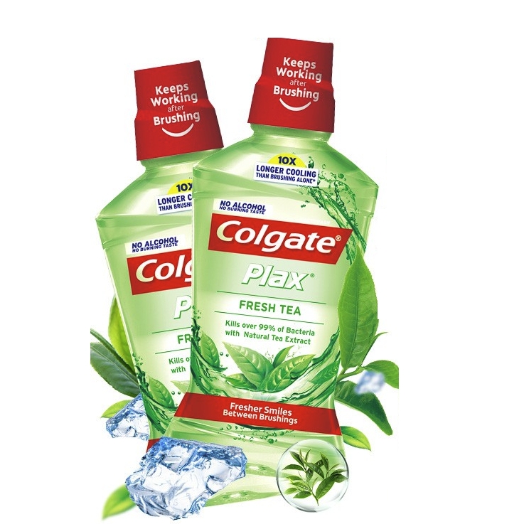 Colgate 高露洁 贝齿漱口水 清新茶健 500ml*2 1.5元（5.2元/10件，双重优惠，返110元超市卡后）