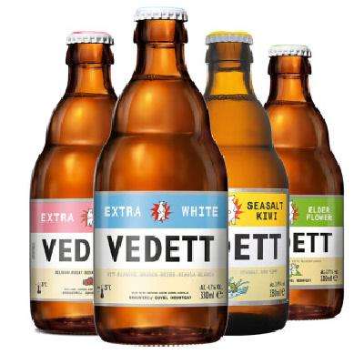 臨期品：Vedett 白熊 經(jīng)典+接骨木+玫瑰紅 精釀啤酒 330ml*24瓶 組合箱裝 138.71元 包郵（多重優(yōu)惠，10月30日到期，介意勿買）