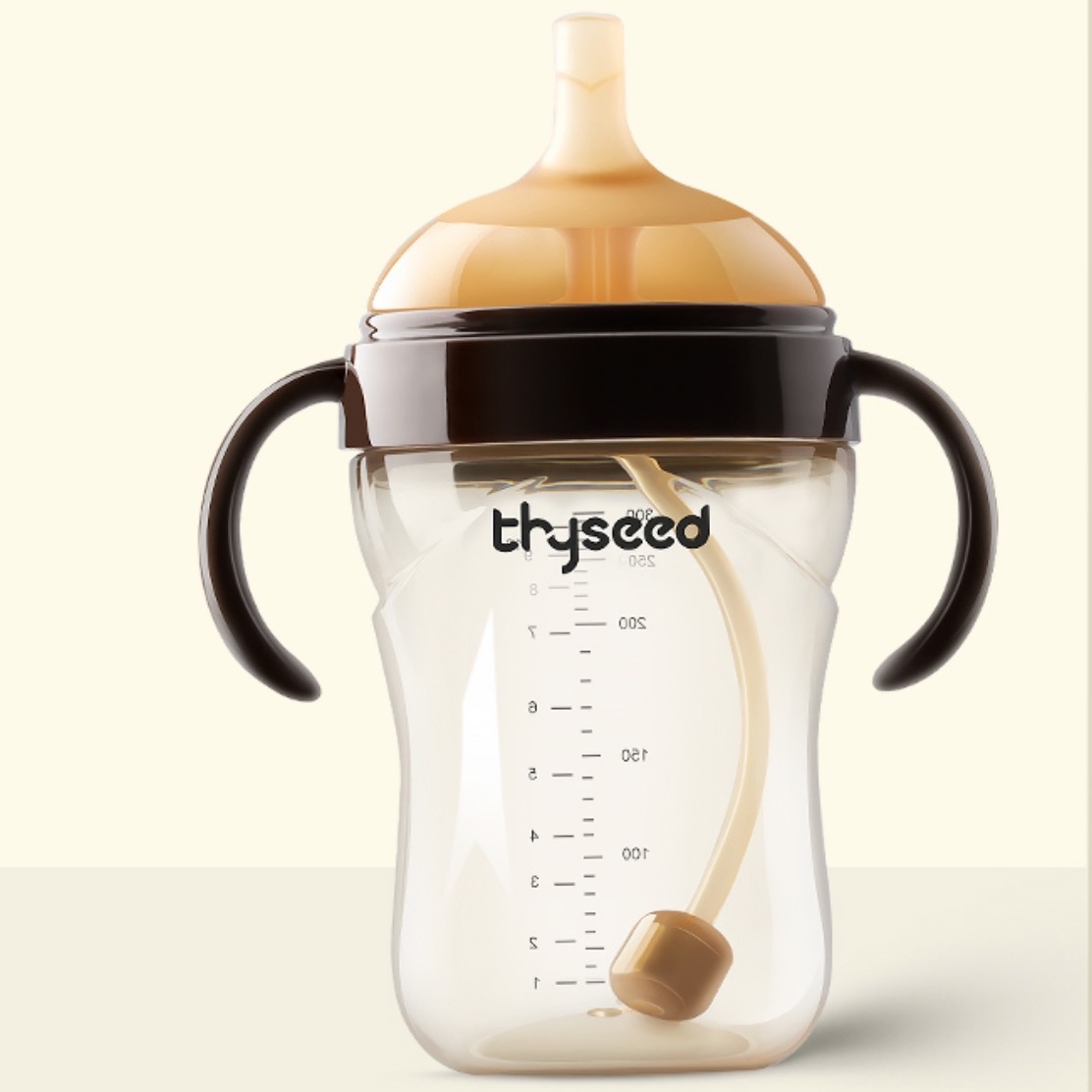 thyseed 世喜 儿童吸管杯 300ml 棕色 券后120.83元