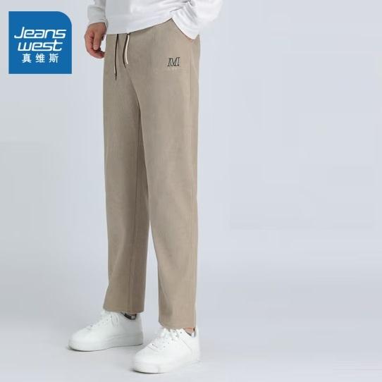 JEANSWEST 真维斯 男士直筒灯芯绒休闲裤 *2条 65.2元（需领券，合32.6元/件）