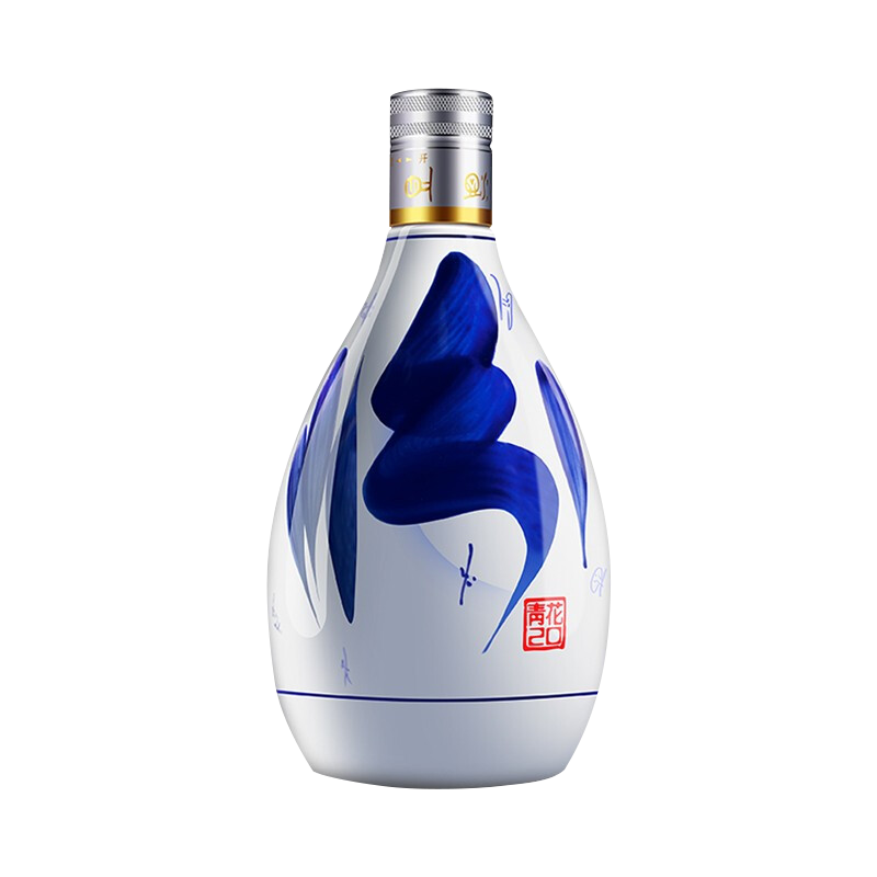 plus会员：汾酒 青花20 清香型高度白酒 53度375ml 单瓶装  325.51元（需领券）