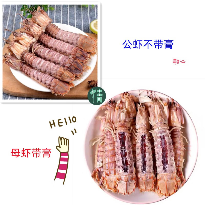 帶膏皮皮蝦母1斤+皮皮蝦公2斤（新鮮海捕） ￥94.6