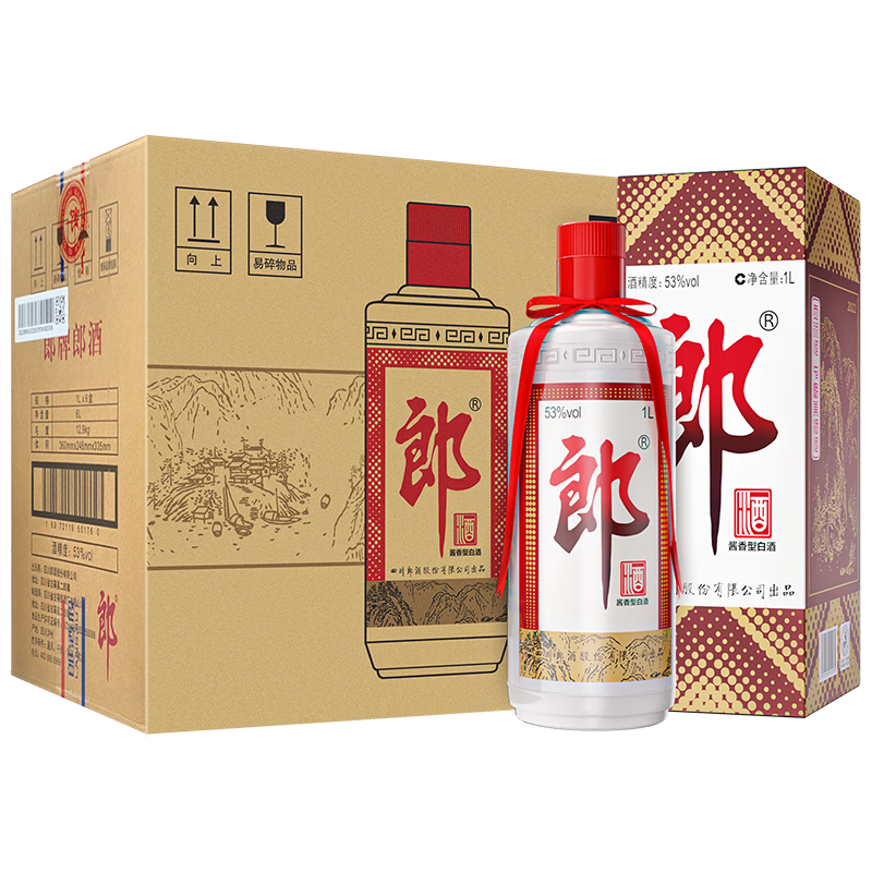 百亿补贴、plus会员：郎酒郎牌郎酒 酱香型高度白酒 53度 1000ml*6瓶 整箱装  2250.66元（2310.66元+返60元超市卡）