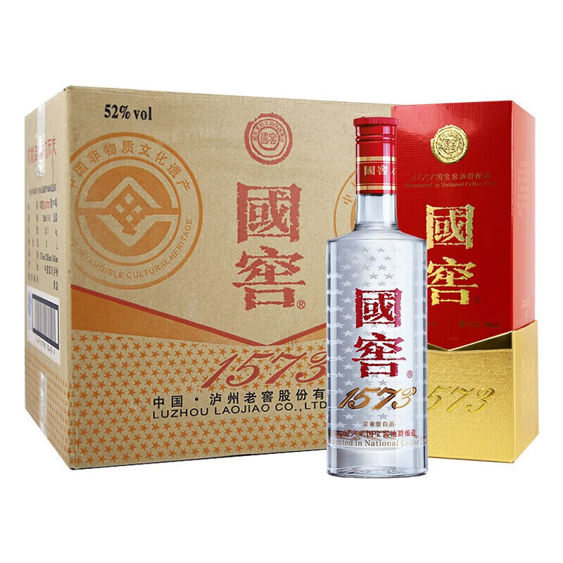 百亿补贴、PLUS会员：泸州老窖（LUZHOULAOJIAO）国窖1573 浓香型白酒 52度 500ml*6瓶 整箱（22-24年份随机发货） 5464.8元包邮