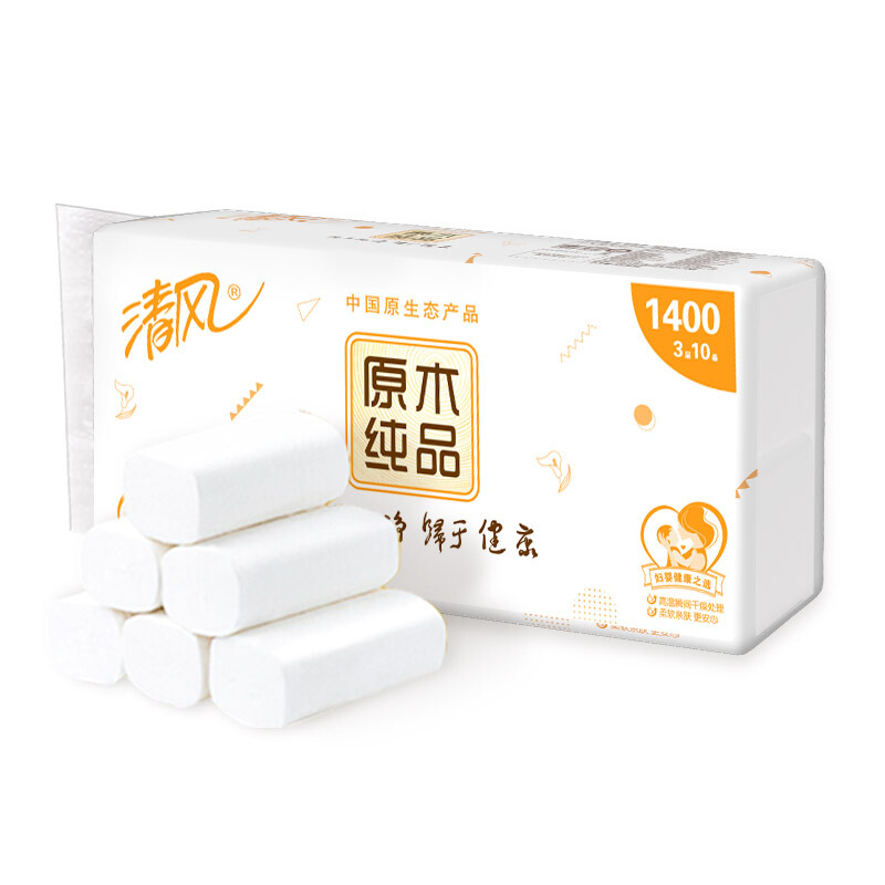 Breeze 清风 马蹄莲系列 卷纸 4层140g10卷 19.9元