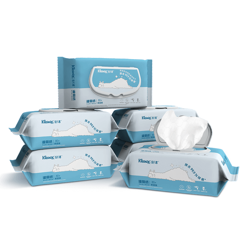 PLUS：舒洁（Kleenex）羊驼湿厕纸 80片*6包（480片）*3件 赠40片 127.28元（合42.43元/件）