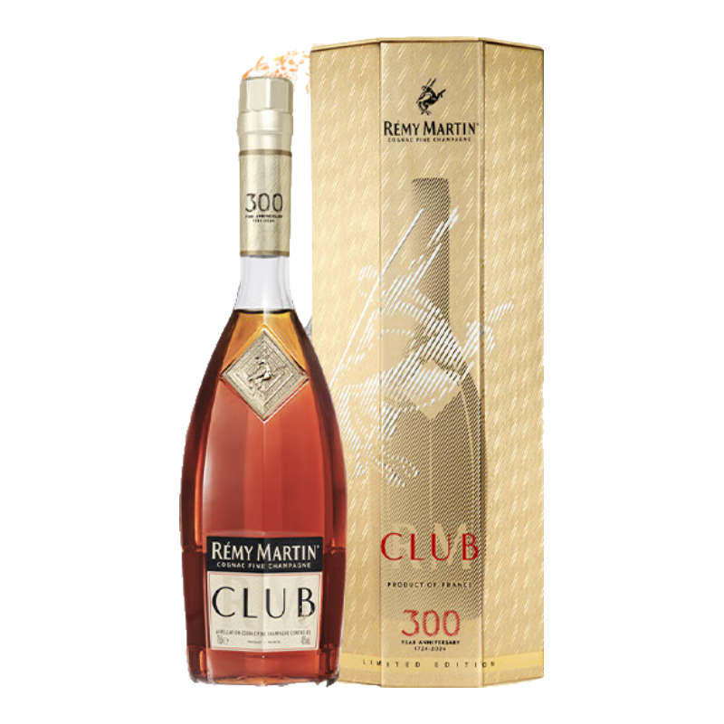 plus会员：人头马（Remy Martin）洋酒 CLUB香槟区干邑300周年限定珍藏版 700ml*1瓶+凑单 470元（需领券）返50元超市卡