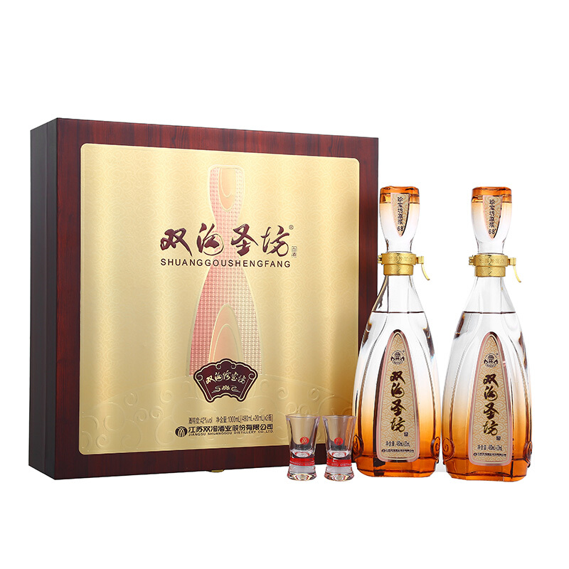 双沟 珍宝坊 圣坊 42%vol 浓香型白酒 500ml+20ml*2瓶 礼盒装 券后358.92元