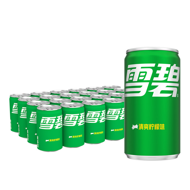 限移动端、京东百亿补贴：Sprite 雪碧 可口可乐（Coca-Cola）雪碧 Sprite 汽水饮料 200ml*24罐 整箱装 迷你摩登罐整箱装 31.83元