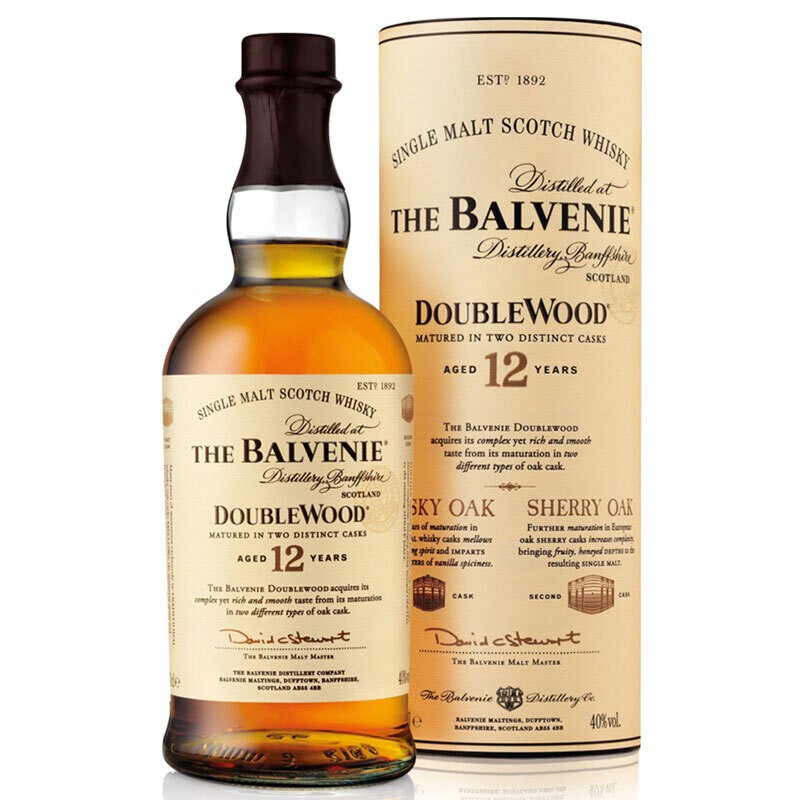 THE BALVENIE 百富 12年 双桶 单一麦芽 苏格兰威士忌 40%vol 700ml 单瓶装 508元