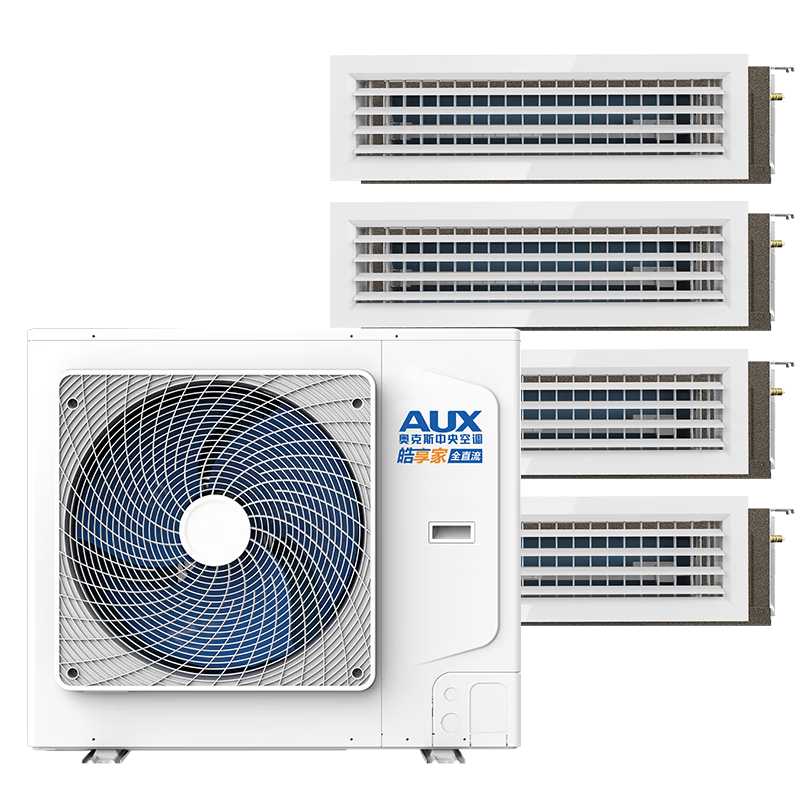 PLUS會員：AUX 奧克斯 中央空調(diào)一拖四 風(fēng)管機(jī)空調(diào) 多聯(lián)機(jī) 5匹一級能效 全直流變頻冷暖 嵌入式空調(diào)DLR-H120W(G1) 15873元+9.9家具卡（領(lǐng)浙江全國補(bǔ)貼）
