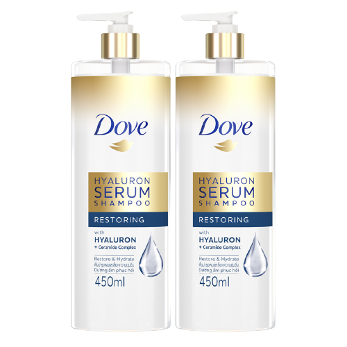 Dove 多芬 洗发水450ml*2玻尿酸滋养修护改善毛躁男女士洗发套装 26.24元