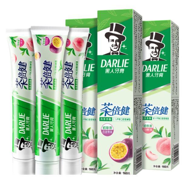 DARLIE 好来 原黑人)茶倍健果味牙膏清新口气护龈洁白净齿焕白3支共480g 32.05元