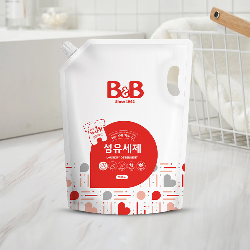 京东PLUS：B&B 保宁 宝宝洗衣液 香草香型 2100ml 26元（需换购，共41.3元包税）