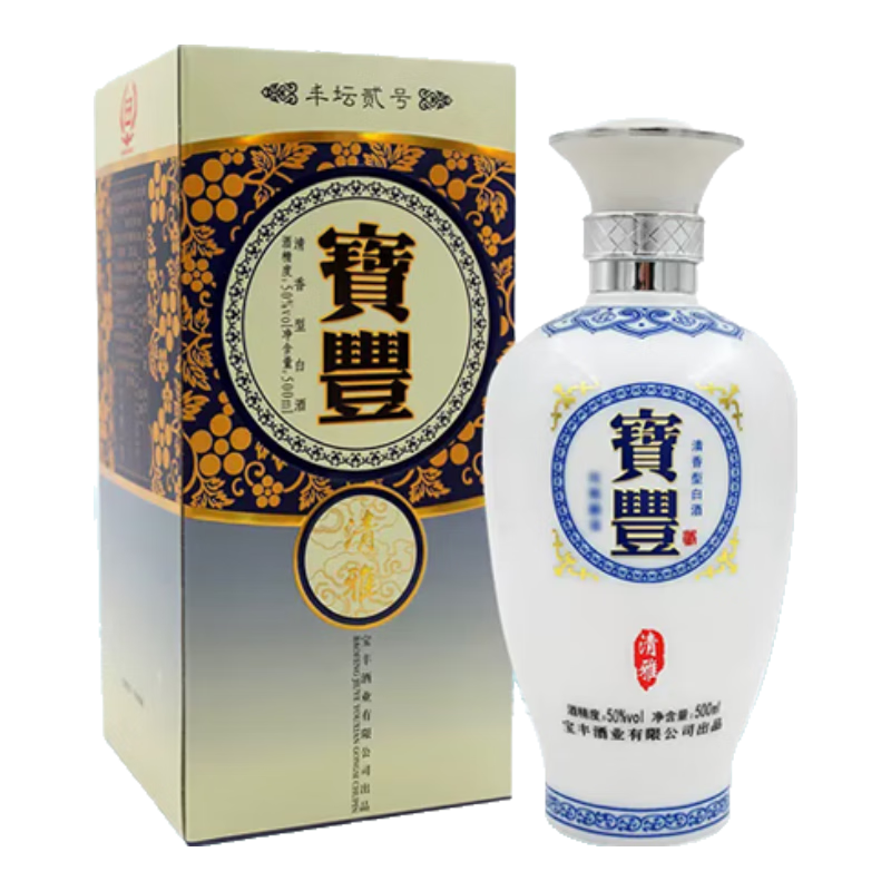 Plus会员：概率券：宝丰 丰坛贰号 清香型白酒 50度 500ml 单瓶装  19.75元