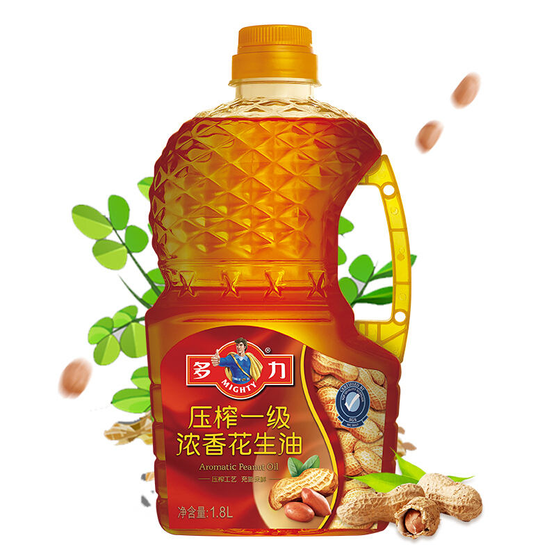 MIGHTY 多力 压榨一级 浓香花生油 1.8L 39.9元