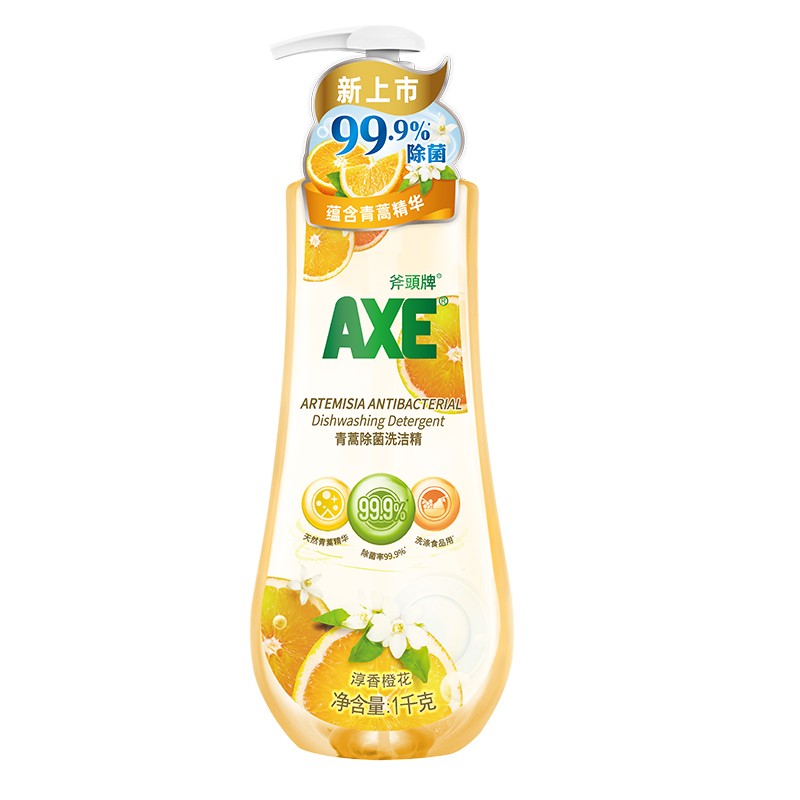 AXE 斧头 青蒿除菌洗洁精 1kg 橙花醇香 13.9元