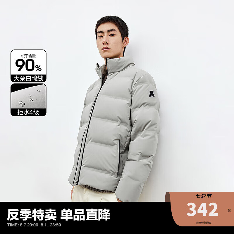 PEACEBIRD 太平鸟 防泼水羽绒服 90白鸭绒680+蓬松度800清洁度 券后158.4元