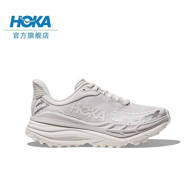 HOKA ONE ONE 男款秋季斯廷森7全地形越野跑鞋STINSON7緩震透氣 白色 / 白色 券后1022.01元