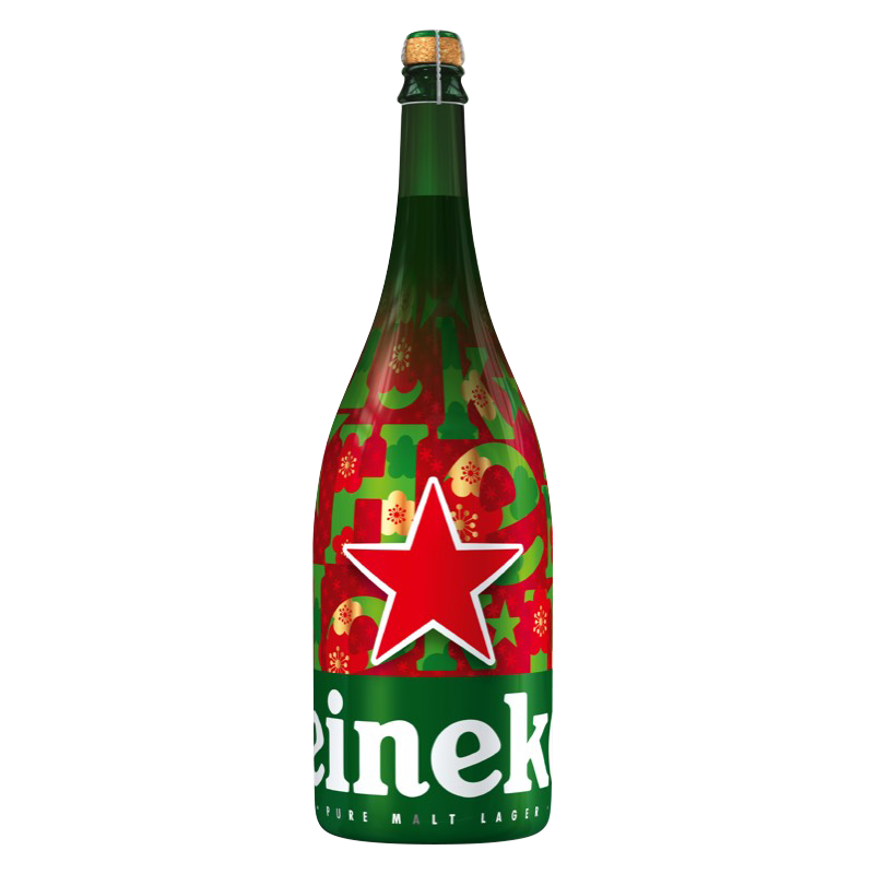 Heineken 喜力 经典拉格 香槟瓶啤酒 1.5L 单瓶装（拍3赠1） 65.68元（需买4件，需用券）