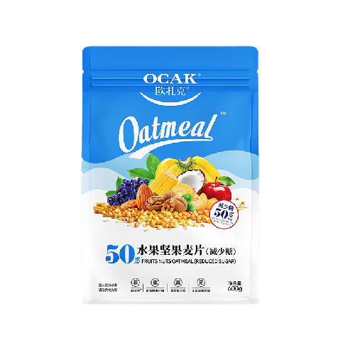 OCAK 欧扎克 50%水果坚果麦片 减少糖 600g 券后25.24元