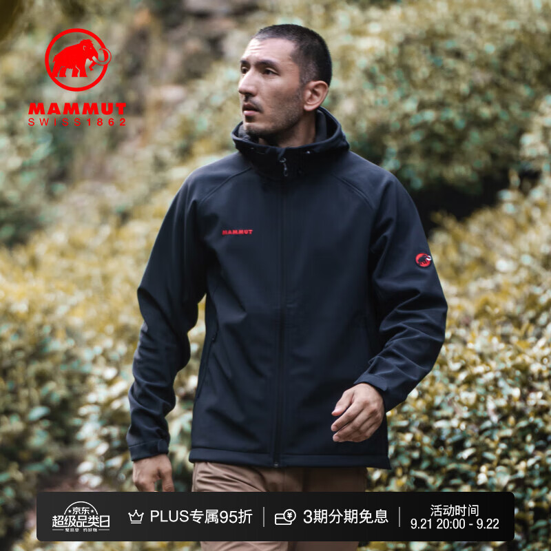 京东PLUS：MAMMUT 猛犸象 经典标Clion防风抓绒保暖加厚软壳 黑色 L 1773.1元