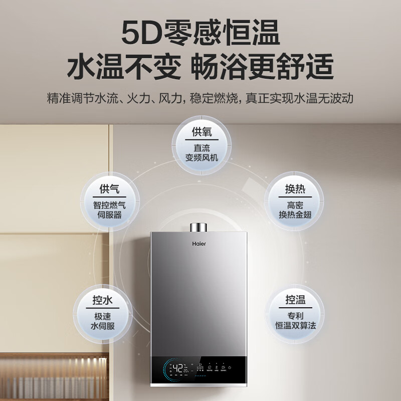 以旧换新补贴：Haier 海尔 JSQ30-16MODEL3DPWCU1 燃气热水器 16L 券后768.67元