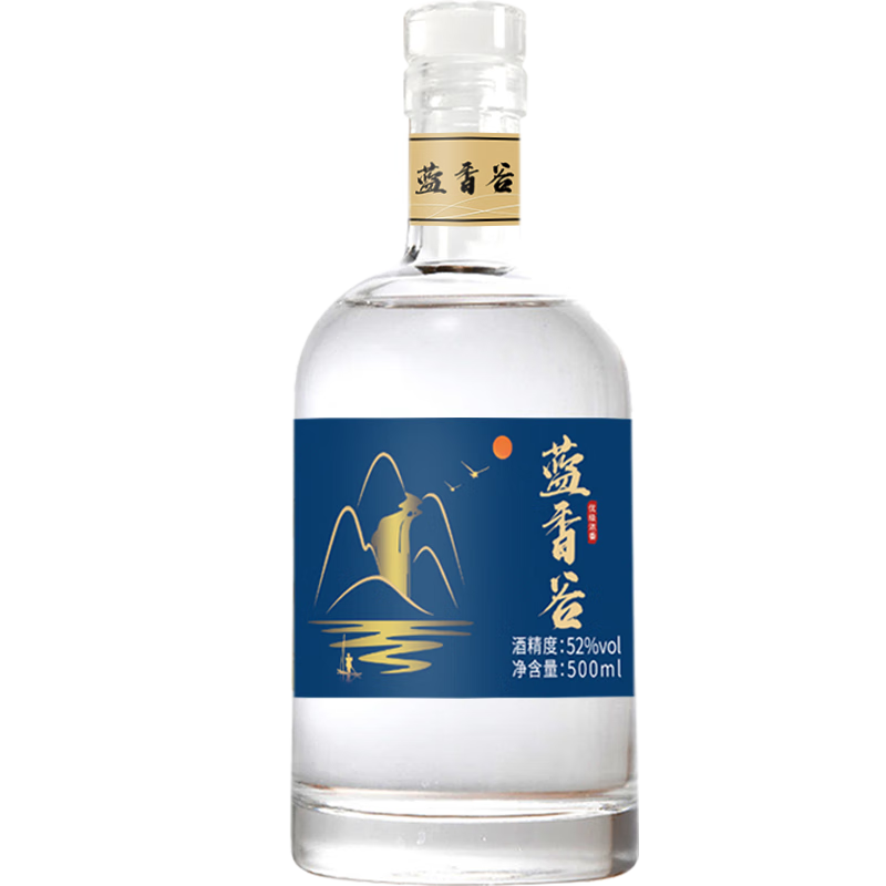 蓝香谷 52度浓香型 泸州粮食白酒 高度瓶装高粱酒 500mL 1瓶 优级浓香 24.9元（需试用）