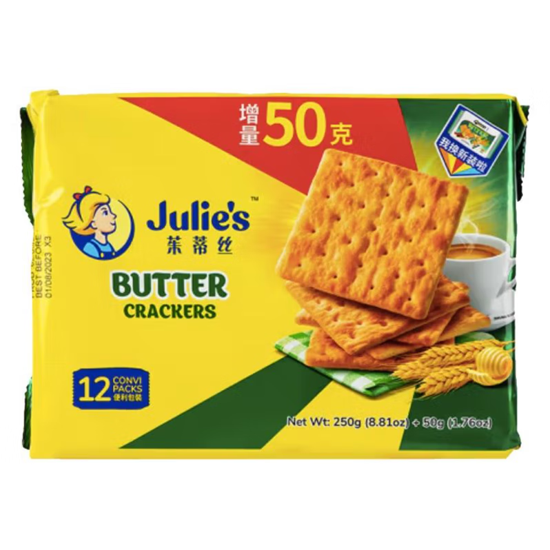 Julie\'s 茱蒂丝 奶油苏打饼干 250g+50g 6.33元