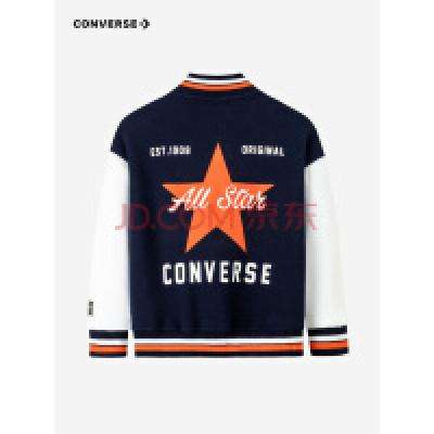 需凑单、PLUS会员：Converse 匡威 儿童时尚外套 中大童棒球服夹克  128.91元包邮（实付150.48元）