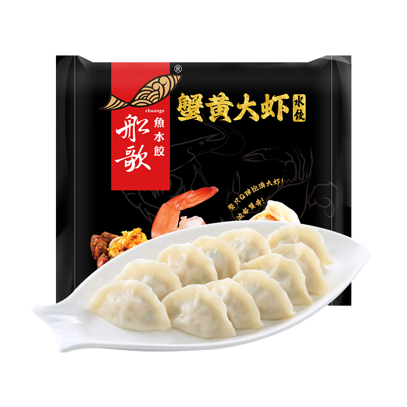 PLUS专享立减：船歌鱼水饺 蟹黄大虾水饺240g12只 143.5元（合28.7元/件）