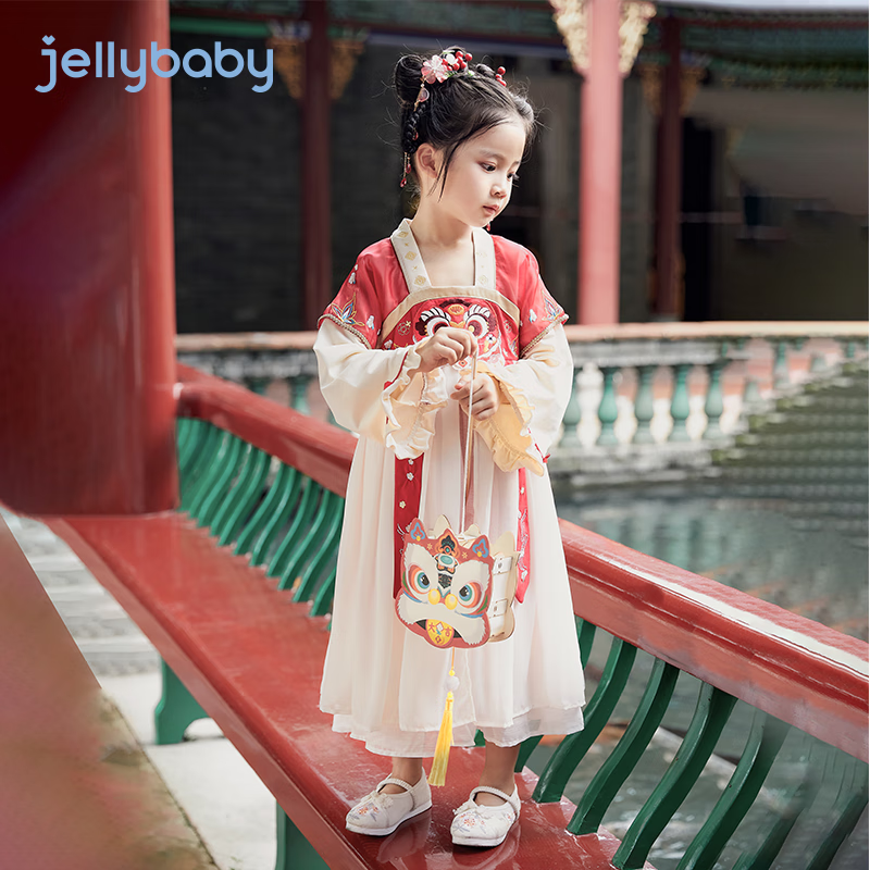 PLUS会员：jellybaby 杰里贝比 汉服连衣裙裙子  87.86元包邮（需用券）