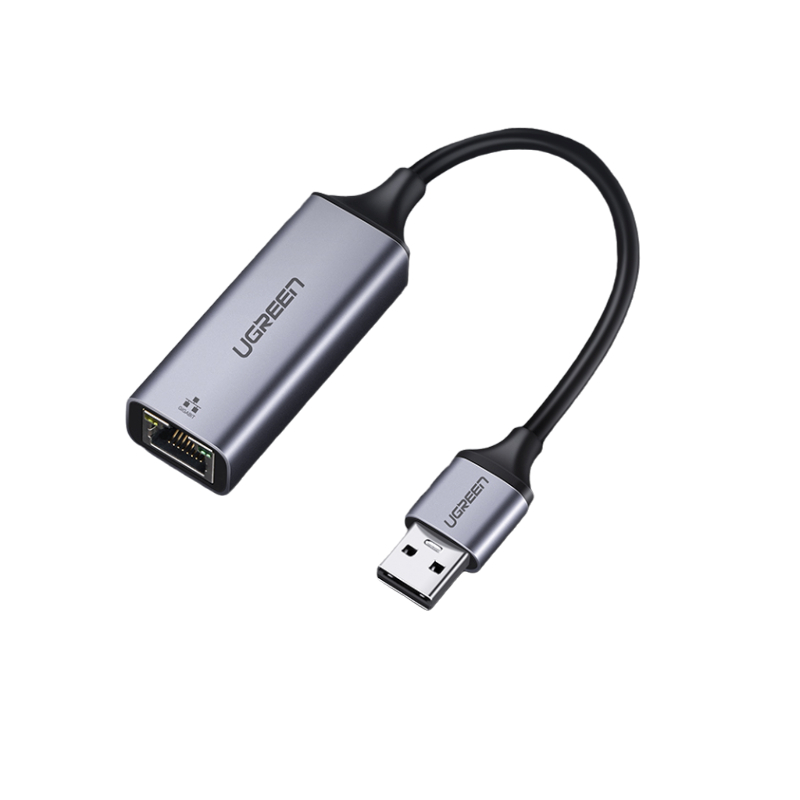 UGREEN 绿联 CM209 免驱铝壳款 USB-A转RJ45 0.1m 灰色 59.9元