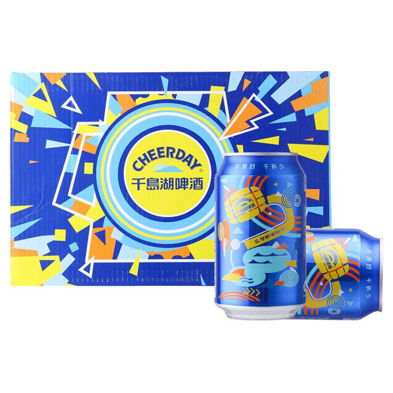 千岛湖啤酒 千島湖啤酒（CHEERDAY）乐享时光8度330ml*24听 37.91元