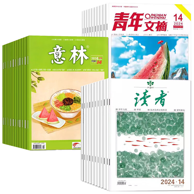 《读者》+《意林》+《青年文摘》 （24年9月共6本） 29.9元包邮