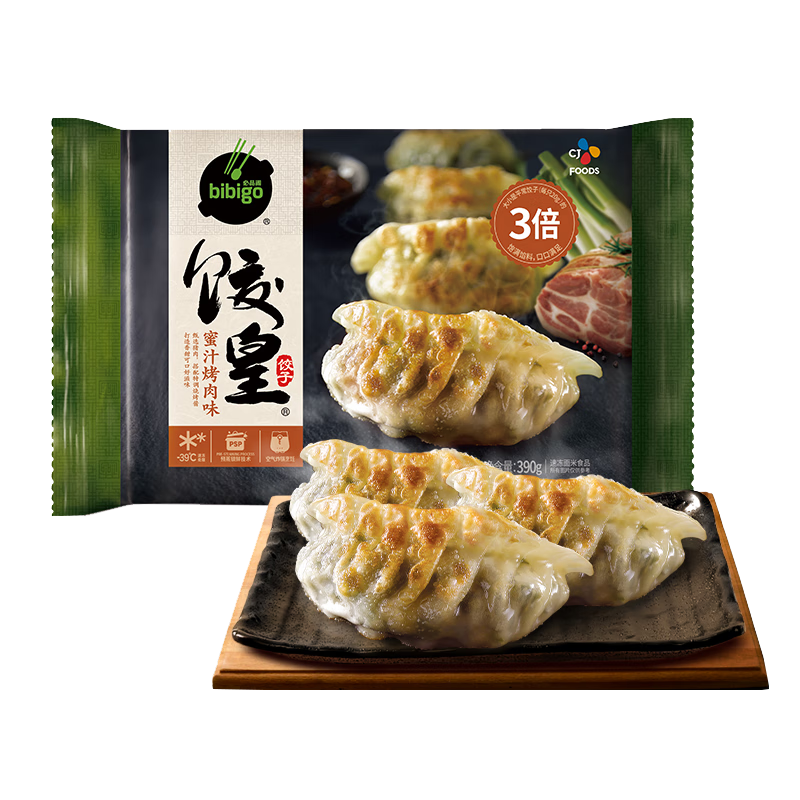 必品阁饺皇 蜜汁烤肉 390g 约6只*5件 69.5元（需领券，合13.9元/件）