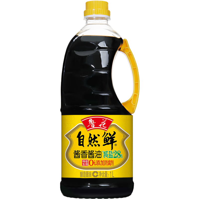 概率券，Plus会员:鲁花调味品 自然鲜酱香酱油1L 特级生抽 *3件 合11.24元/件（共33.73元）