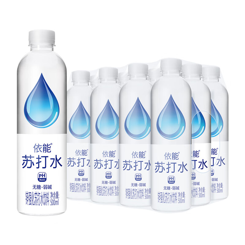 yineng 依能 锌强化无糖无汽弱碱苏打水饮料 500ml*12瓶 19.76元