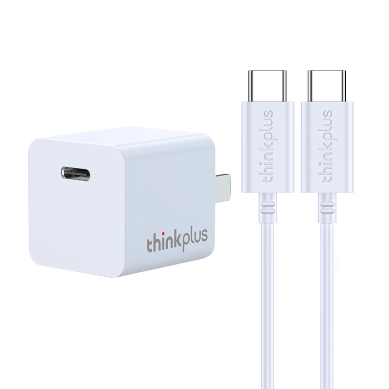 PLUS会员：thinkplus 氮化镓充电器 30W 快充套装 28.71元(凑单黑五券22.81元)