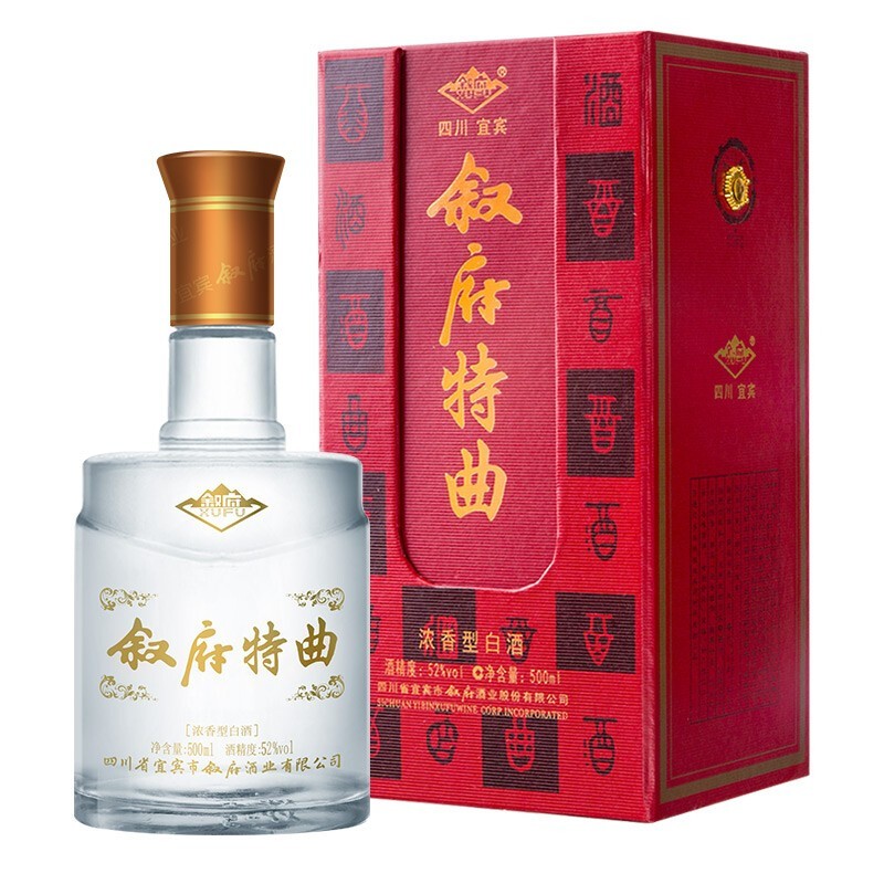 XUFU 叙府 大曲 52度 浓香型白酒 500ml 单瓶装 券后78元