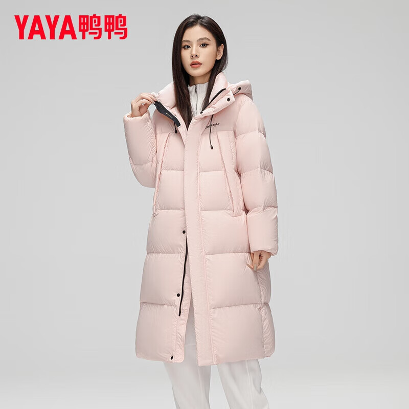 YAYA鸭鸭 女士长款过膝极寒羽绒服YE4B606466A-1 券后266.01元