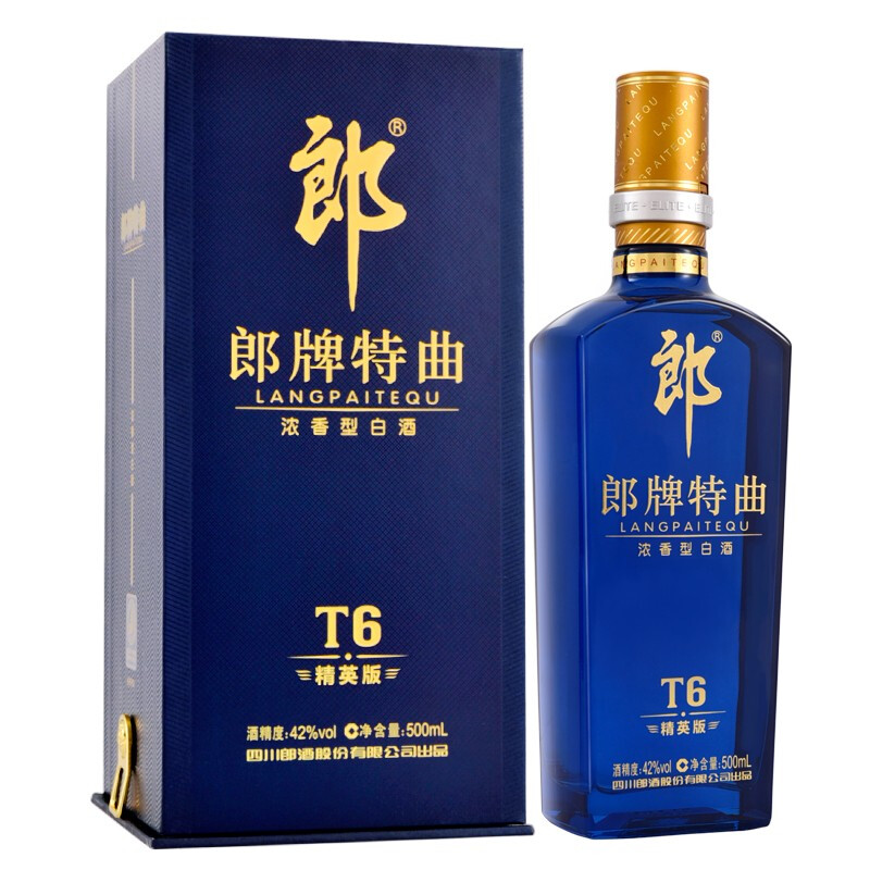 LANGJIU 郎酒 郎牌特曲 T6 精英版 42%vol 浓香型白酒 500ml 单瓶装 80.86元（需买2件，需用券）