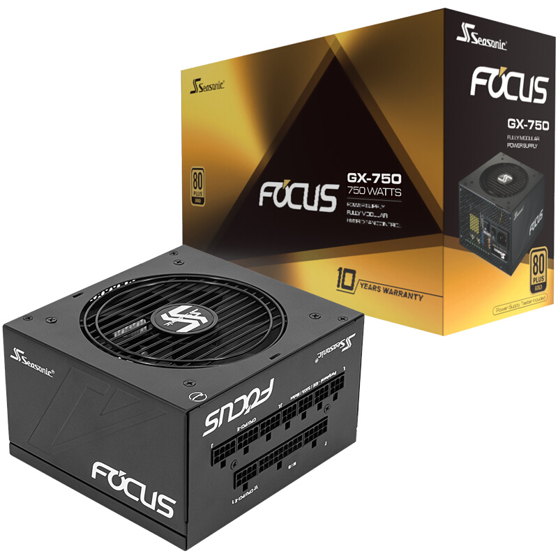 Seasonic 海韵 FOCUS GX-750 750W电源(80PLUS金牌全模/十年质保 799元