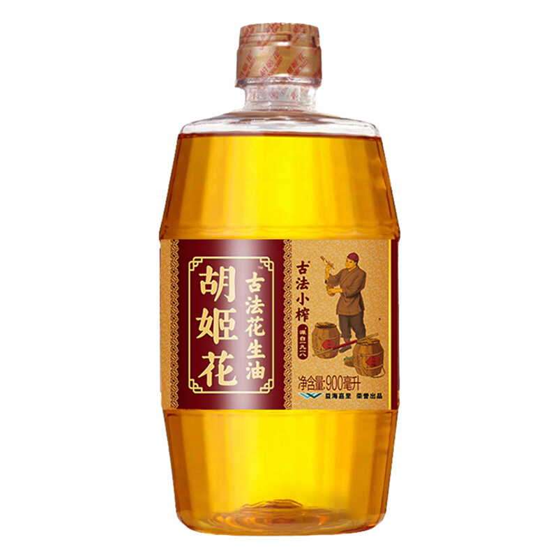 胡姬花 古法小榨 花生油 900ml 28.9元