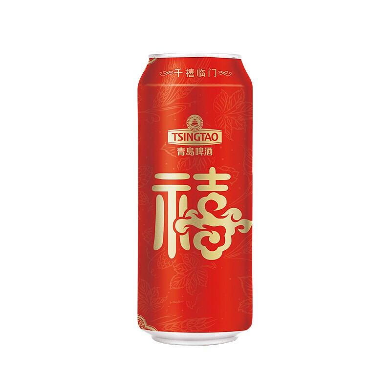 TSINGTAO 青岛啤酒 喜庆 福禧罐500ml*12听 36.8元（需买2件，需用券）