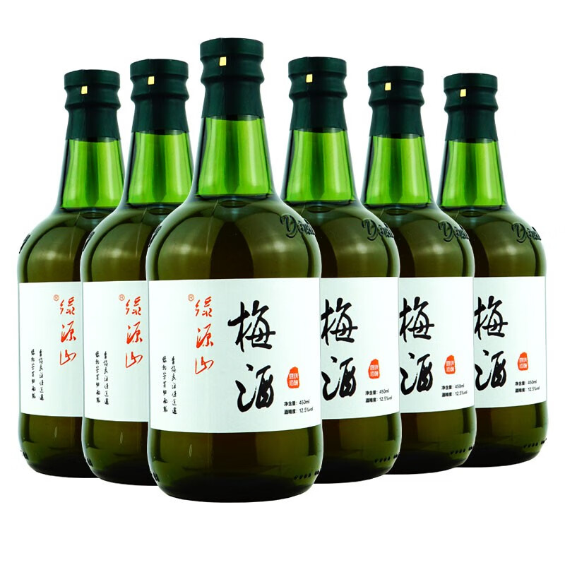 绿源山梅低度果酒 青梅酒 12.5度450ml *6瓶 箱装 39.7元（需领券）