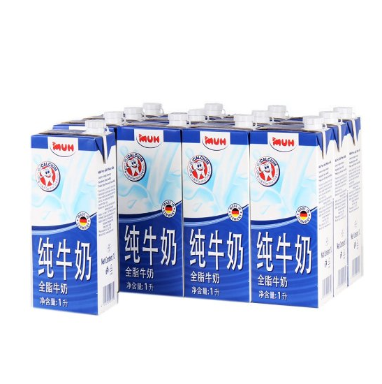 MUH 甘蒂牧场 全脂高钙纯牛奶 1L*12盒 券后117.05元