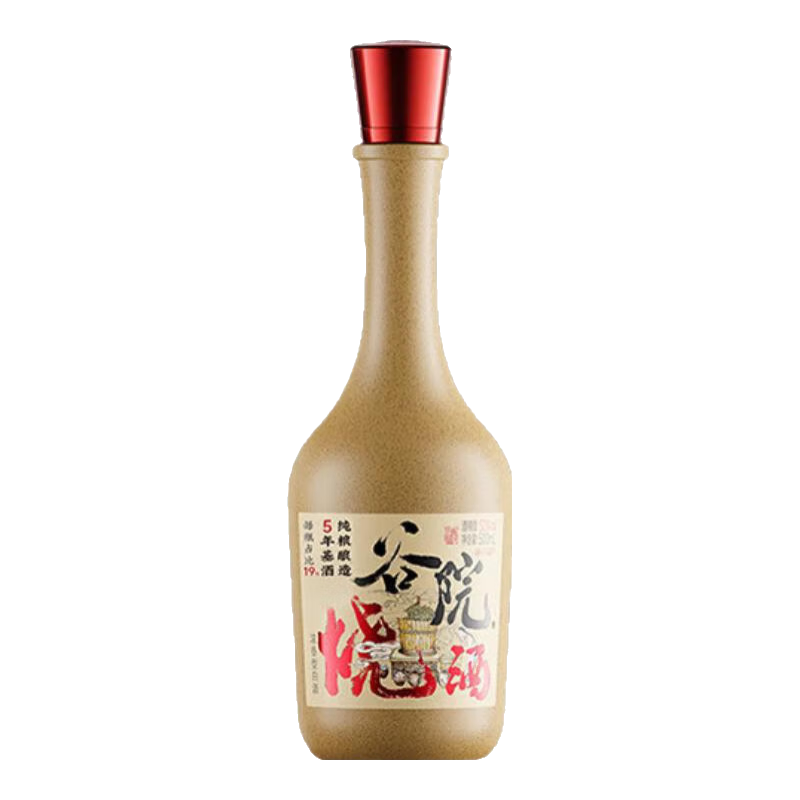 谷小酒 谷院烧酒黄瓶 浓香型纯粮白酒5年基酒单瓶试饮装 52%vol 500mL 1瓶 （固态发酵）试饮 ￥16.9