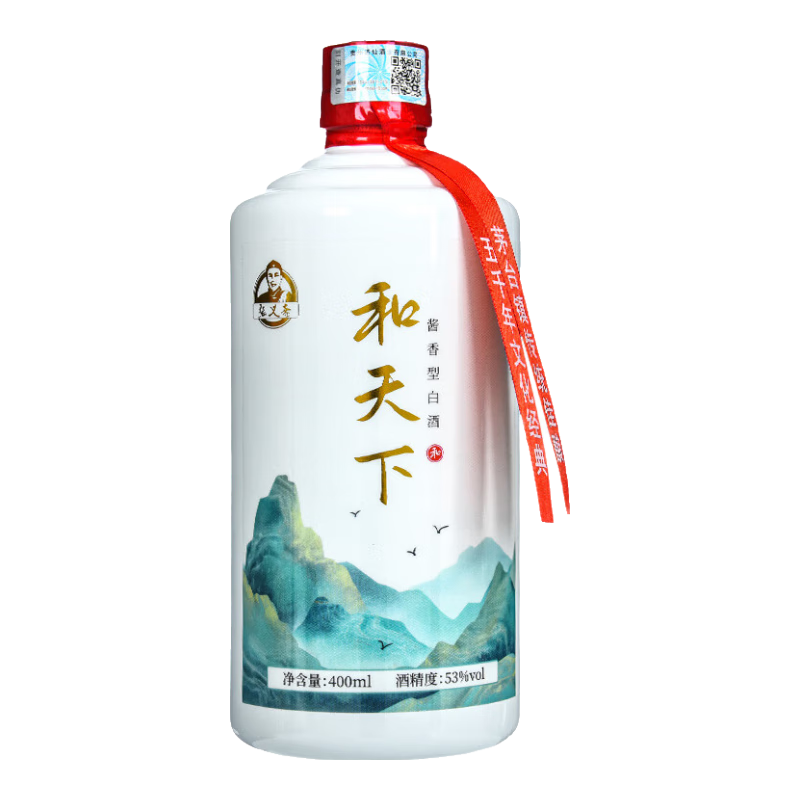 PLUS会员：张义斋 天下平 酱香型粮食酒 53度 400mL 1瓶  8.46元包邮