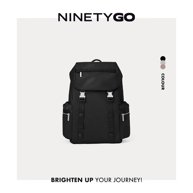 NINETYGO 90分 双肩包复古漫游男女背包15.6英寸电脑包大容量旅行包 ￥241.65